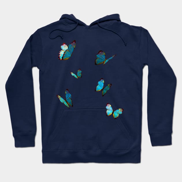 butterflies blue Hoodie by CharlieCreator